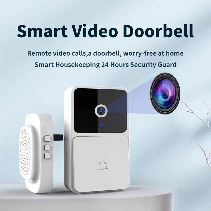 WIFI Video Doorbell Camera with Night Vision, Two-Way Intercom, Smart Home Security