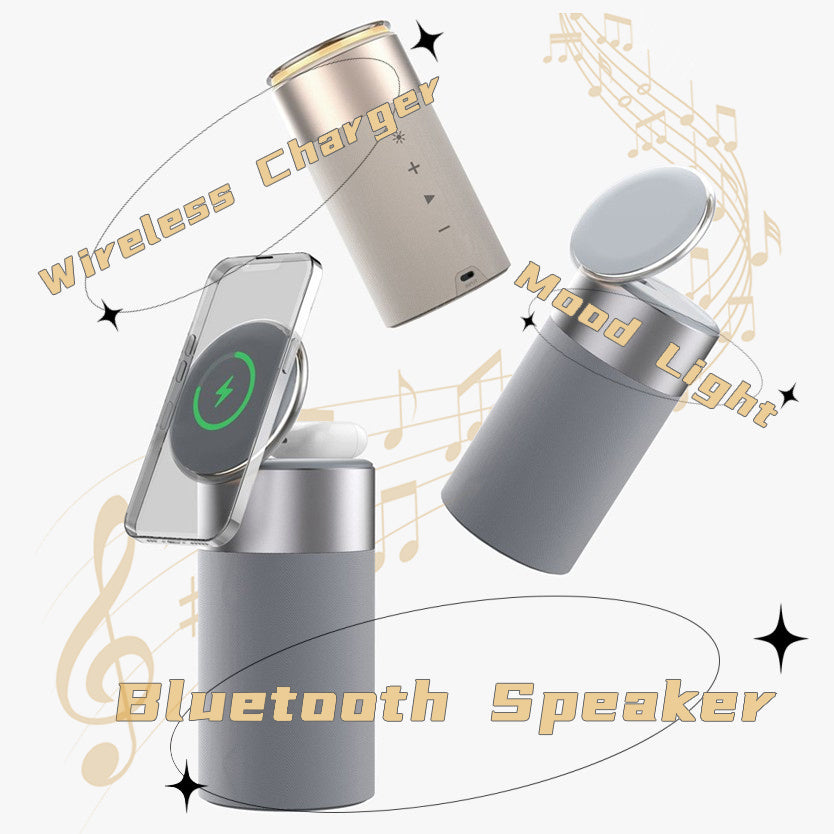 3-in-1 iPhone & AirPods Wireless Charger, Bluetooth Speaker, Touch Lamp