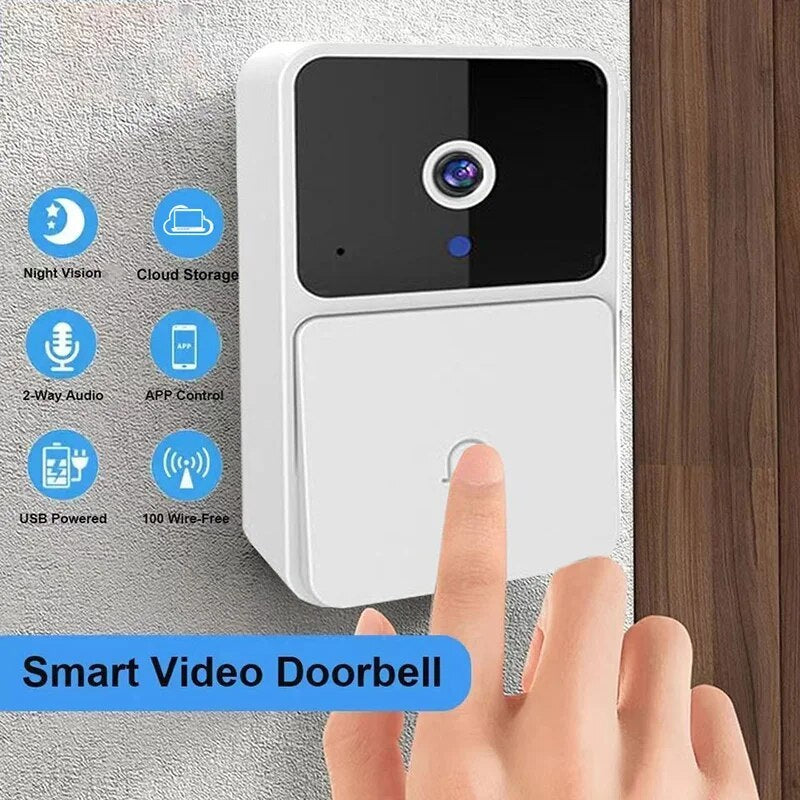 WIFI Video Doorbell Camera with Night Vision, Two-Way Intercom, Smart Home Security