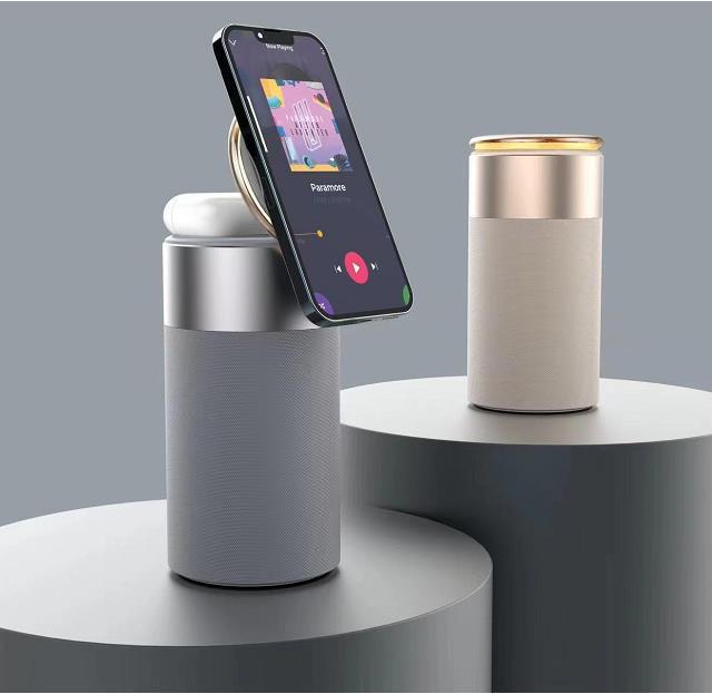 3-in-1 iPhone & AirPods Wireless Charger, Bluetooth Speaker, Touch Lamp