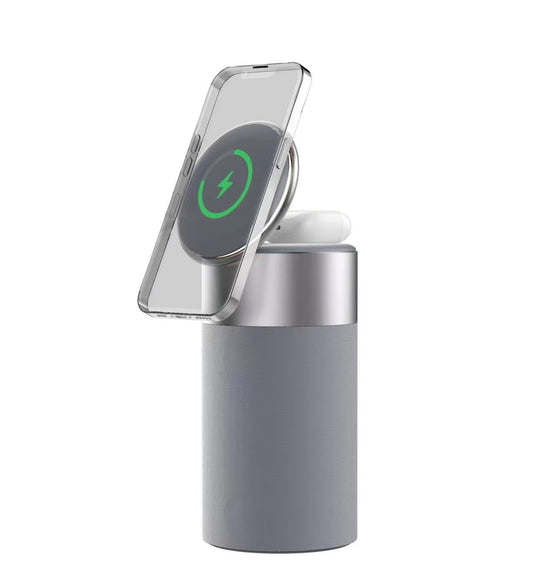 3-in-1 iPhone & AirPods Wireless Charger, Bluetooth Speaker, Touch Lamp