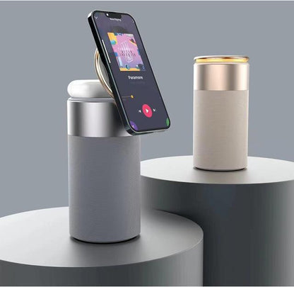 3-in-1 iPhone & AirPods Wireless Charger, Bluetooth Speaker, Touch Lamp